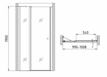 Душевая дверь GEMY New Rockcoco S03191A. Фото
